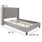 Merrick Lane Chenoa Upholstered Platform Bed with Button Tufted Headboard